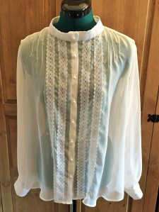 Silk chiffon with lace applique