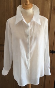 Prototype relaxed fit linen shirt - collar a little too relaxed so the next version needs to be sharper fitting